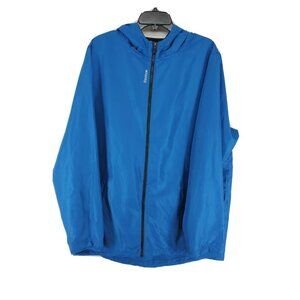 Reebok Windbreaker Men's Size XL Blue Lightweight Zip Up Pockets